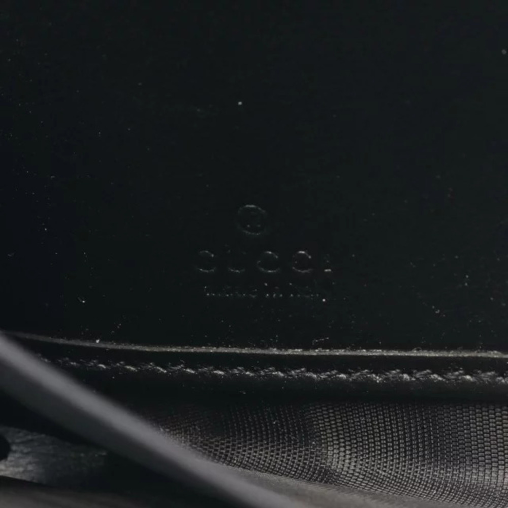 Gucci Leather Embossed GG Long Black Round Wallet - Picture 4 of 5